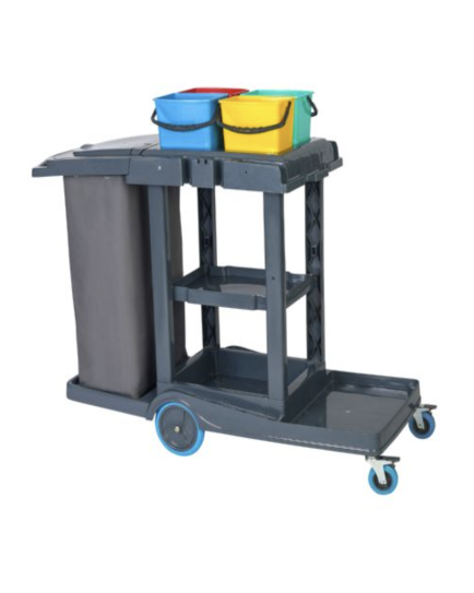 TROLLEY ΜΕ ΣΑΚΟΥΛΑ ΑΠΟΡΡΙΜΑΤΩΝ & ΡΑΦΙΑ